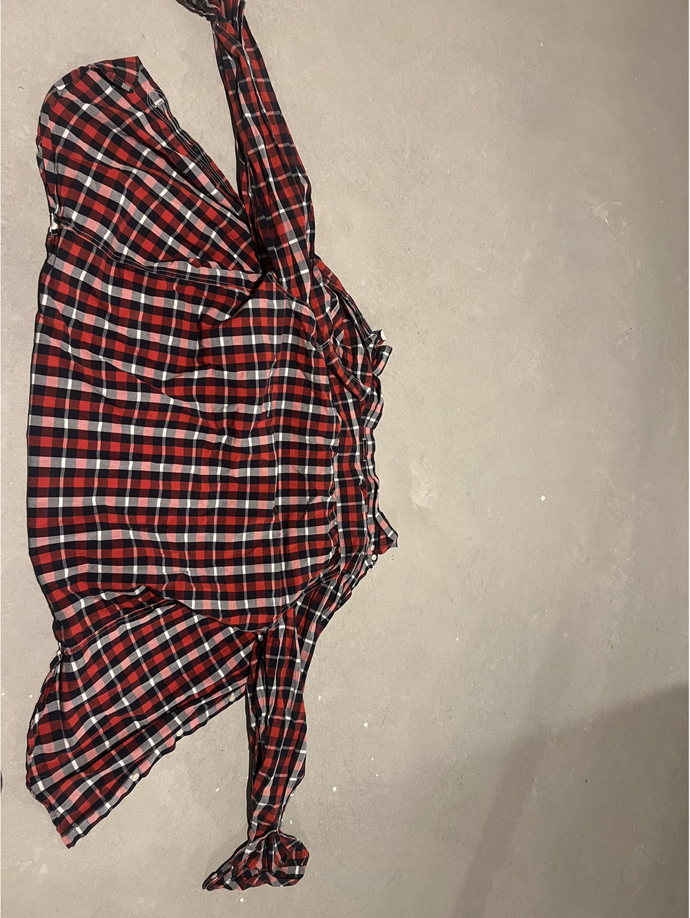 Gap Men's XL Red Black White Plaid Long Sleeve Button-Up Shirt